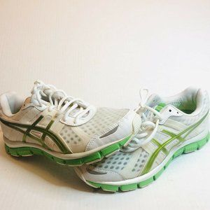 ASICS Gel Blur33 Women’s White Green Outdoor Athletic Running Shoes size 8